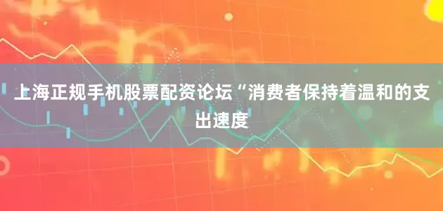 上海正规手机股票配资论坛　　“消费者保持着温和的支出速度